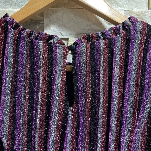 AVA & Yelly Shimmer Stripe Shift Dress Size 16 - Picture 4 of 14